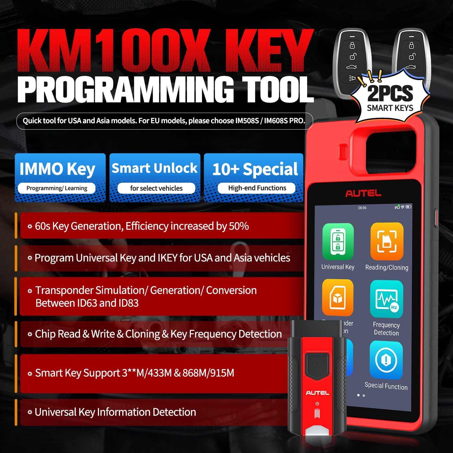 Autel Diagnostic Auto MaxiIM KM100 (X) Outil Programmation Clés