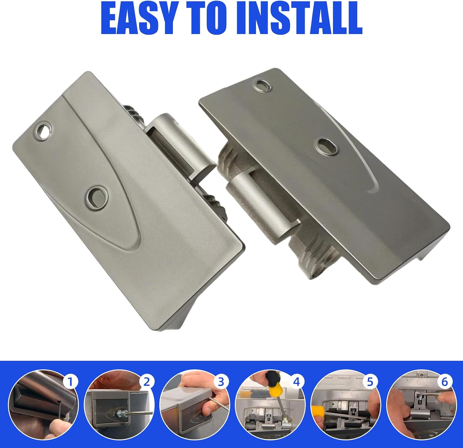DA67‑02057A DA67‑02056A Refrigerator Freezer Door Handle Endcap Kit (Left & Right Side) Compatible with Samsung Freezer Door Cap, Replace 2041361,AP4365989,PS4158519,EAP4158519