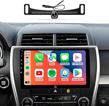 10.2" Car Stereo Radio for Toyota Camry 2015 2016 2017 - Wireless CarPlay Android Auto | 5G WiFi GPS Navigation | IPS HD Touchscreen | Bluetooth/FM/SWC | Plug & Play with 1080P Backup Camera