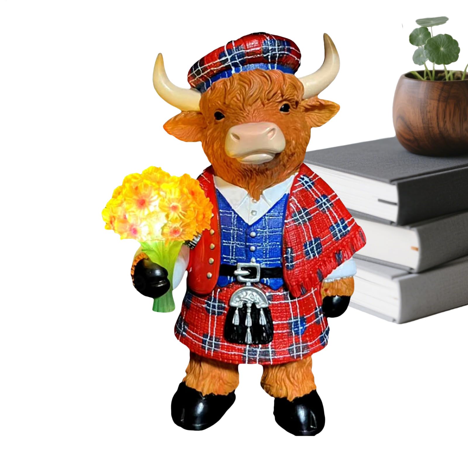 Figurine de vache et déco de table pour cuisine et porche cosy