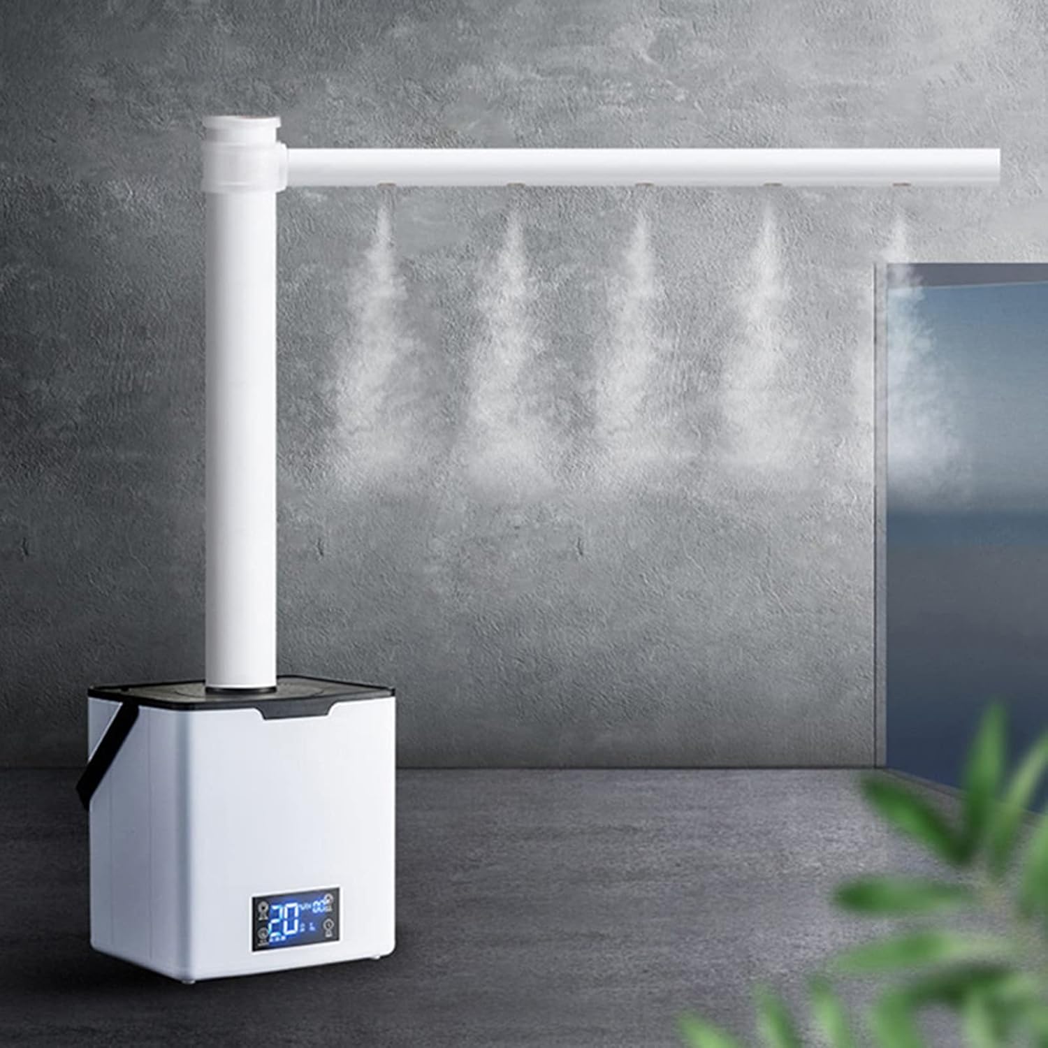 Ultra Car Humidifier Top-Fill Ultra Humidifier 6.5L Mist Nozzles Humidity Monitor for Large Room Bedroom Babies Up to 50-150 M2 Auto Shut-Off