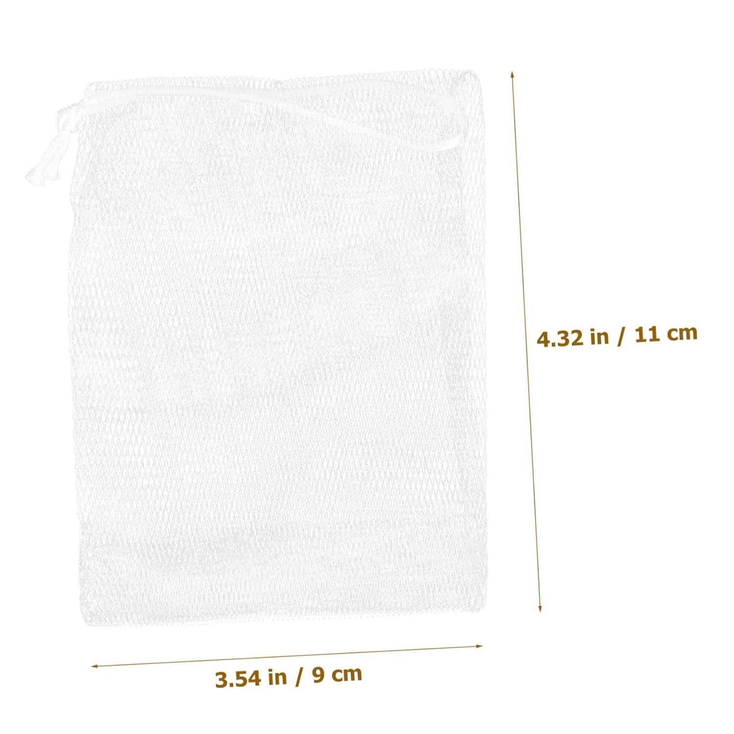 VICASKY 4-Pack Exfoliating Soap Mesh Pouch Set Handmade Bubble Net for Facial Cleansing for Travel and Shower Colorful Soap Saver Bags Random Color