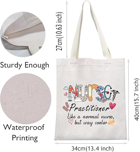 Miniatura 4 de VAMSII Enfermera practicante bolsa de asas NP Enfermera Regalos para la nueva enfermera practicante como una enfermera normal, pero mucho más fresco