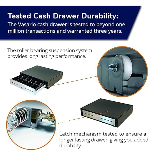 Miniatura 6 de APG Standard - Cajón electrónico de punto de venta de 19 pulgadas  Serie Vasario VBS320-BL1915  Compatible con impresora  Lasta de plástico con 5