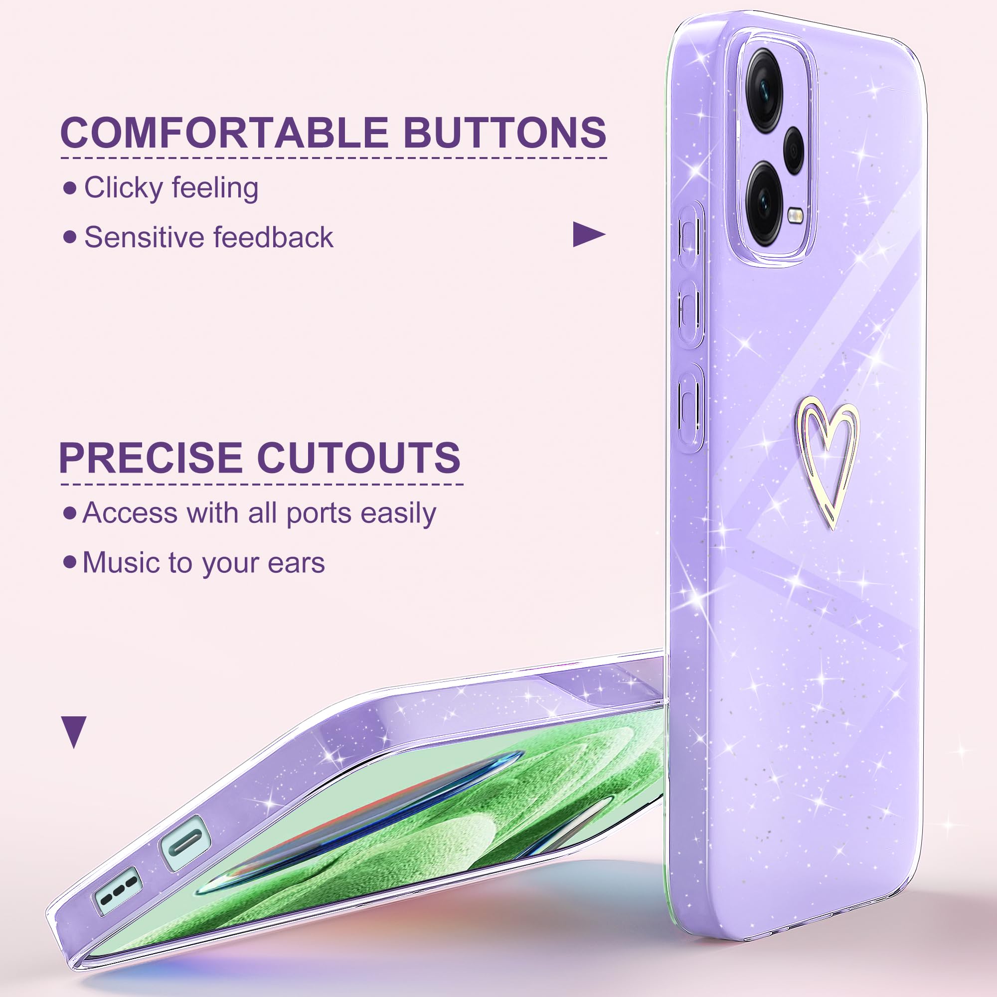 Acquista Custodia in Gel Glitter Trasparente Xiaomi Redmi Note 12/Poco X5 5G 4 - Colori - Grossista