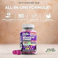 Vista 11 de Menopause Supplement for Women Gummies with Black Cohosh, Wild Yam, DIM, Magnesium, Red Clover Chasteberry for Hormone Balance Relief Night Sweats