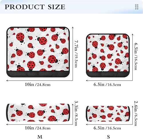 Miniatura 3 de Protector de hombro para cinturón de seguridad para niños, diseño de mariquitas, diseño de mariposas azules, funda para cinturón de seguridad,