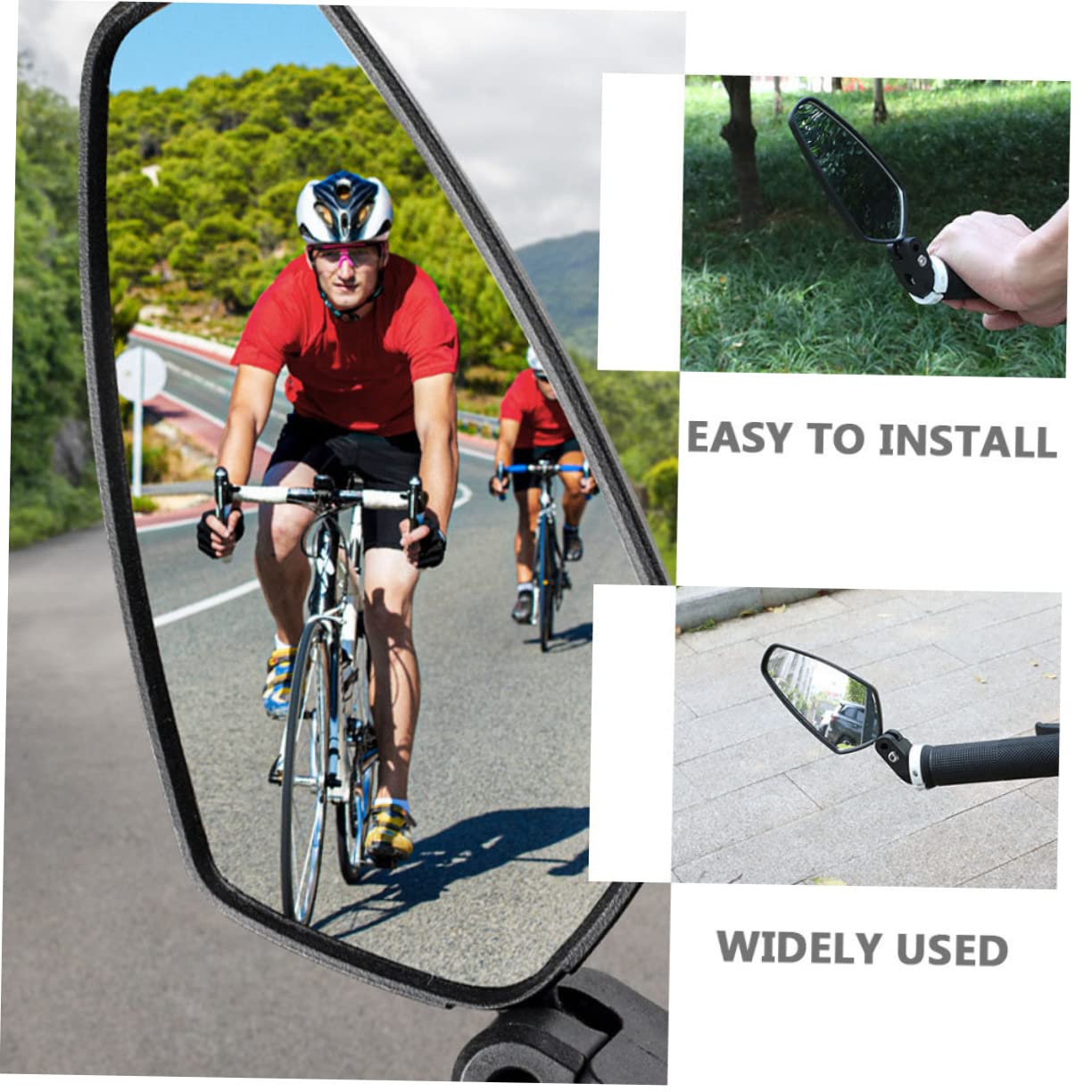 GANAZONO 2pezzi Specchietto Retrovisore Per Bicicletta Specchietti Riflettenti Per Bici Accessori Design Rotante Gradi Leggero e Pratico Per Visione Chiara Senza Girare La Testa