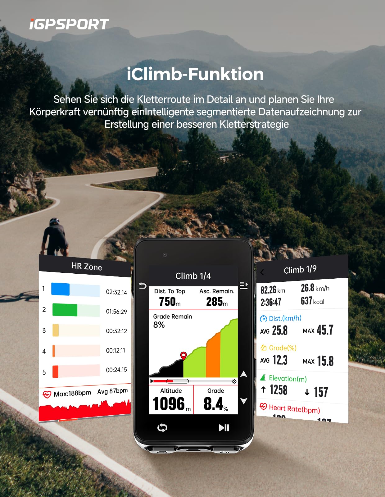 iGPSPORT iGS630S Licznik Rowerowy, Inteligentna Nawigacja Mapowa, Funkcja Wspinaczki, Bezprzewodowe Urządzenie GPS, Pamięć 16 GB, Ekran 2,8 Cala, Wodoodporna Konstrukcja