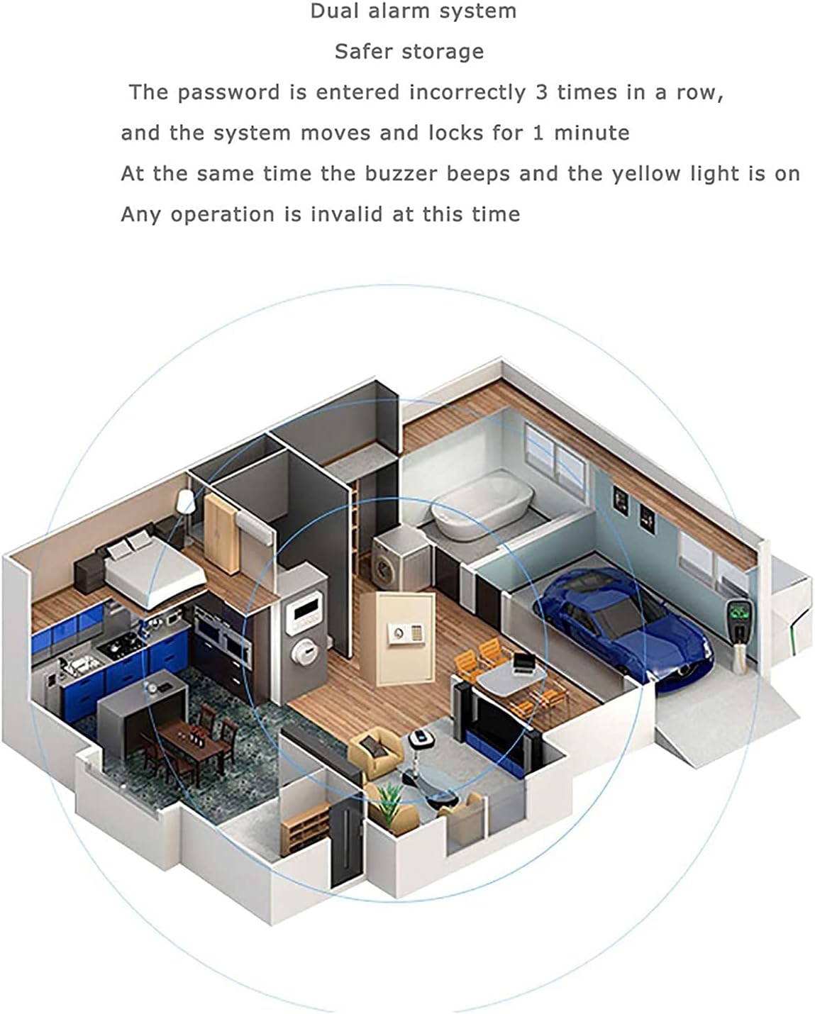 Safe Box Digital Security Box Keyboard Lock Box Cabinet Safe Solid Alloy Steel Office Hotel Home Safe