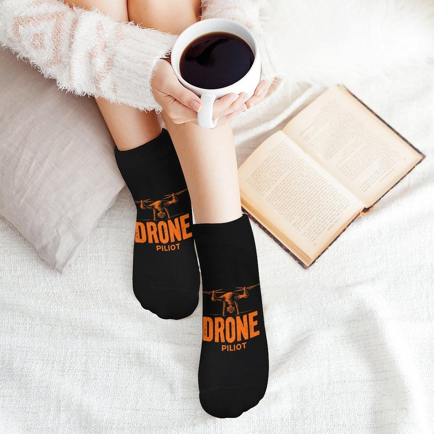 Drone Pilot Socks for Men Women 5 Pairs Ankle Socks