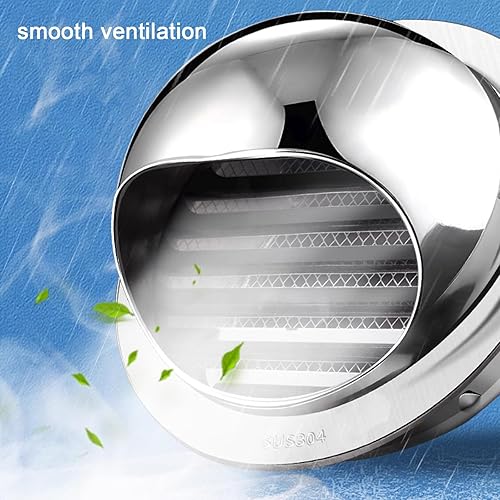 Miniatura 2 de Tapa de chimenea de acero inoxidable 304, tapa redonda de ventilación de aire, cubierta protectora para la lluvia, tapa de ventilación de conductos,