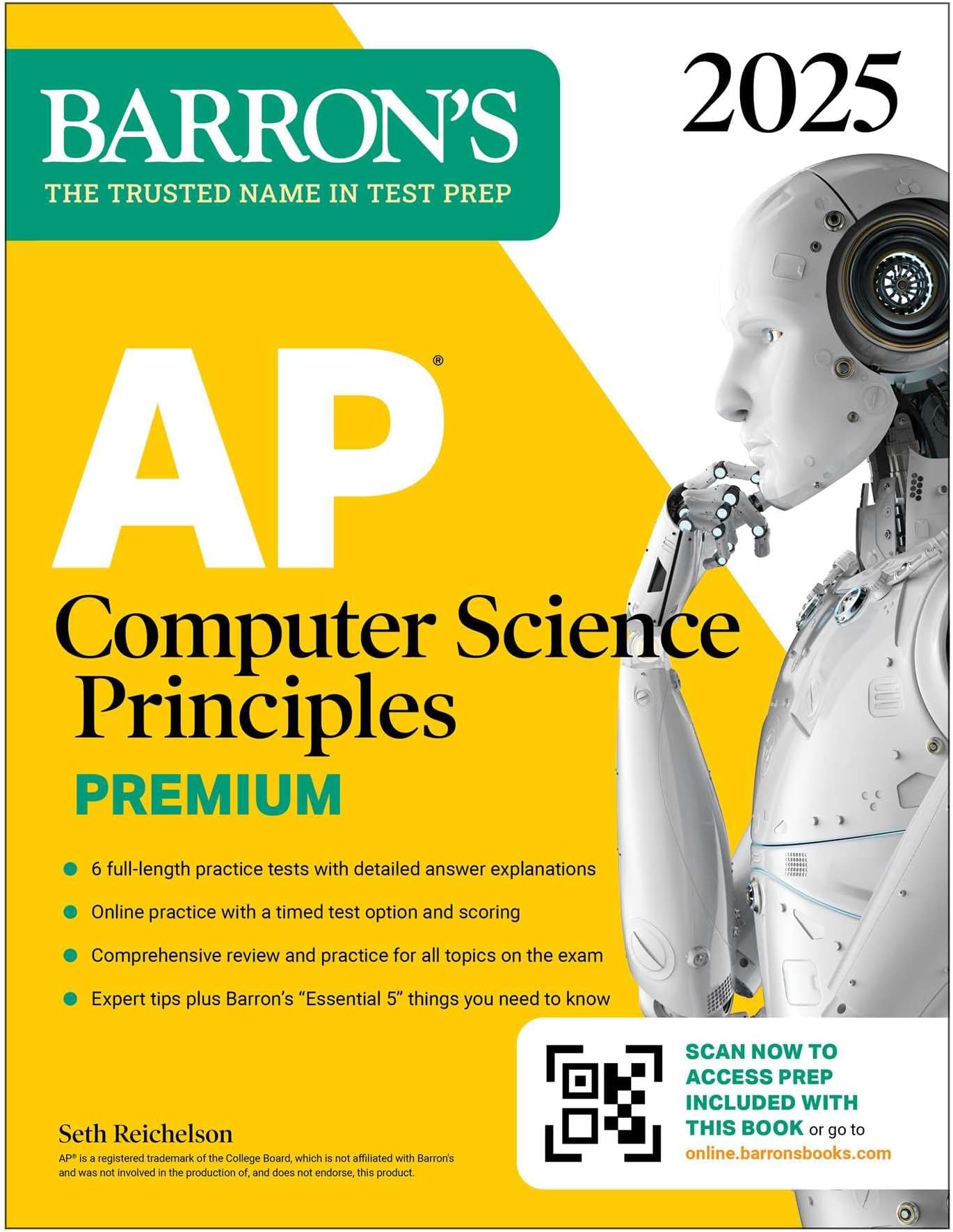 AP Computer Science Principles Premium, 2025: Prep Book with 6 Practice Tests + Comprehensive Review + Online Practice