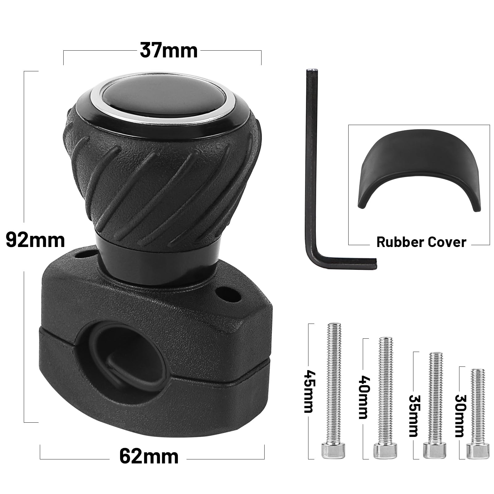 Auto Supporto Volante Fahrhilfe Pomello 360° Legno Manopola - Foto 10