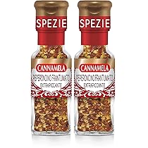 Cannamela, Linea Maxi Oro, Peperoncino Frantumato Extra Piccante, Confezione da 76g, Piccantezza e Sapore Deciso, Adatto a Sughi e Carni alla Brace, Ideale nelle Conserve