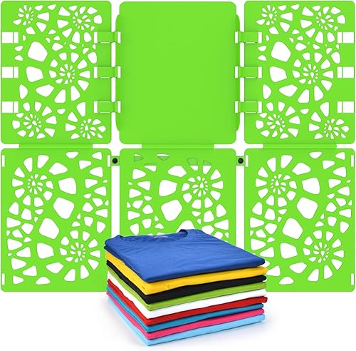 BoxLegend Carpeta para camisetas V1-Plus, tablero plegable para ropa, organizador de lavandería, plástico duradero para doblar ropa, verde