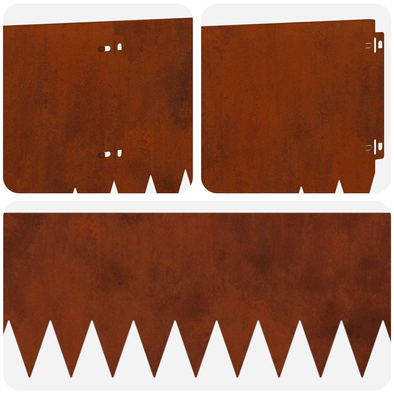 Obramowanie trawnika, 20 sztuk, 103 x 25 cm, stalowe, odporne na warunki atmosferyczne, trwałe, elastyczne, obramowanie rabatek, system wtykowy, wytrzymałe i plastyczne, do prywatnych i