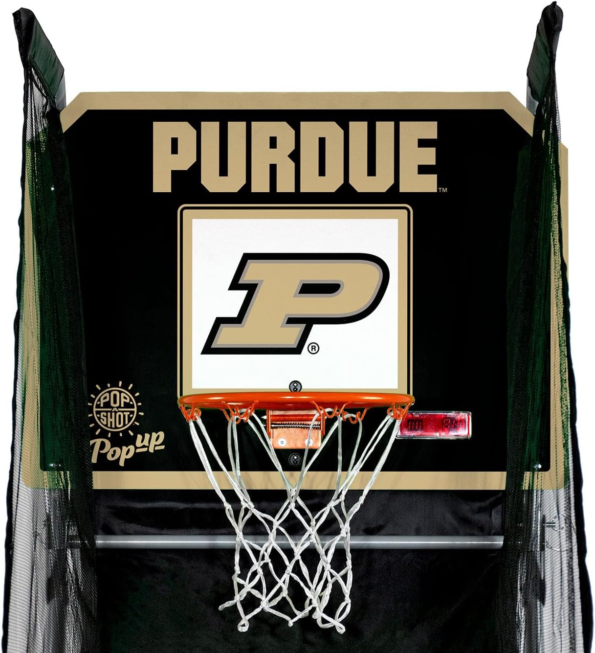 Pop-A-Shot - Tailgate Game with NCAA Graphics l Arcade Basketball Inside, Out, and On The Go | Infrared Sensor Scoring | 3 Balls | Foldable, Portable, Tote Bag Included l for All NCAA Fans