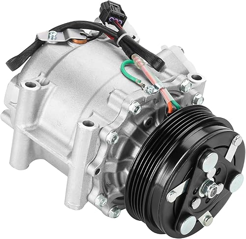 TadaMark Compresor de aire acondicionado AC con embrague para Honda Fit 1.5L 2009-2014 L4 2009 2010 2011 2012 2013 2014 compresor viene con 5