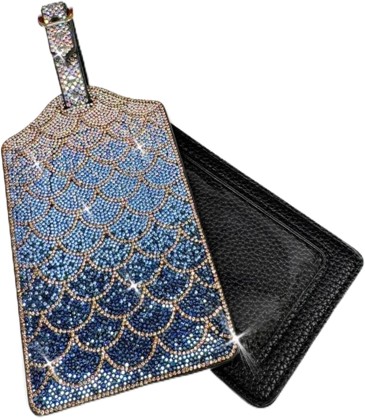 Jacqueline Kent Mermaid Crystal Adjustable Luggage Tag - JKLT105 (Midnight Mermaid)
