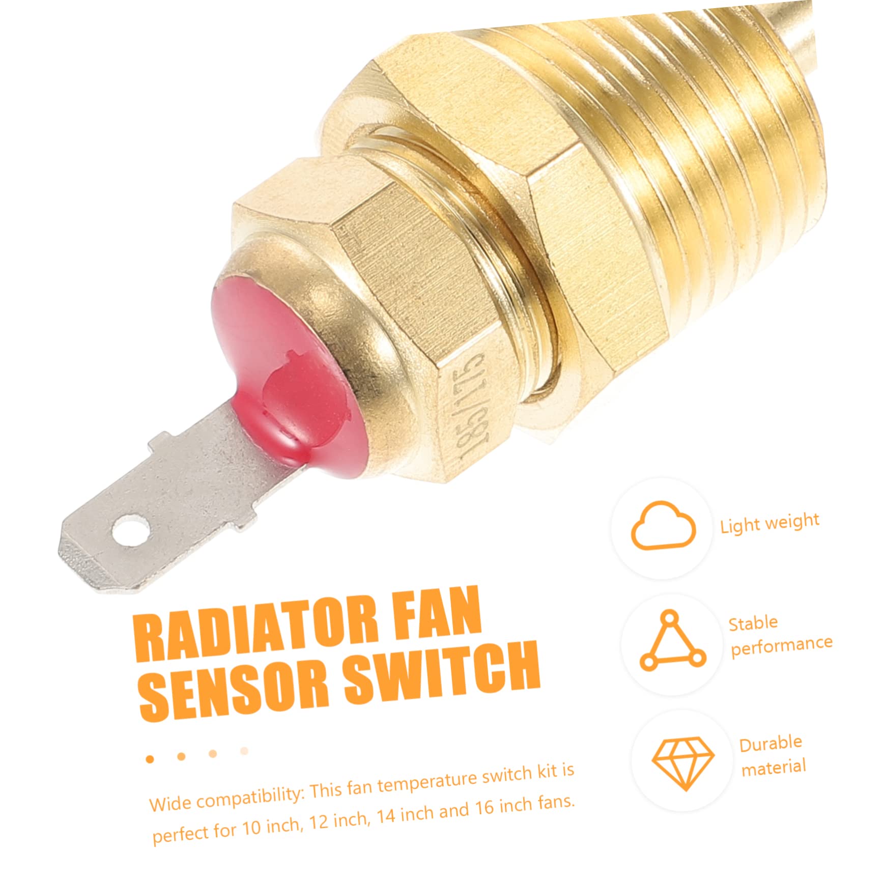 Gatuida 4piezas Controlador De Temperatura Para Ventilador De Radiador Eléctrico Sensor Compatible Ventiladores De Reemplazo De Resistor De Motor Estructura Profesional y Práctica