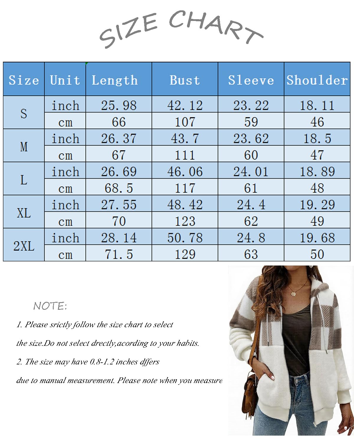 ABINGOO Veste Femme Polaire Long Manteau a Capuche Zippée Hiver Blouson | Fausse Fourrure Pull Chaude Doux Peluche Ample Mode Casual Sweat leopard Carreaux