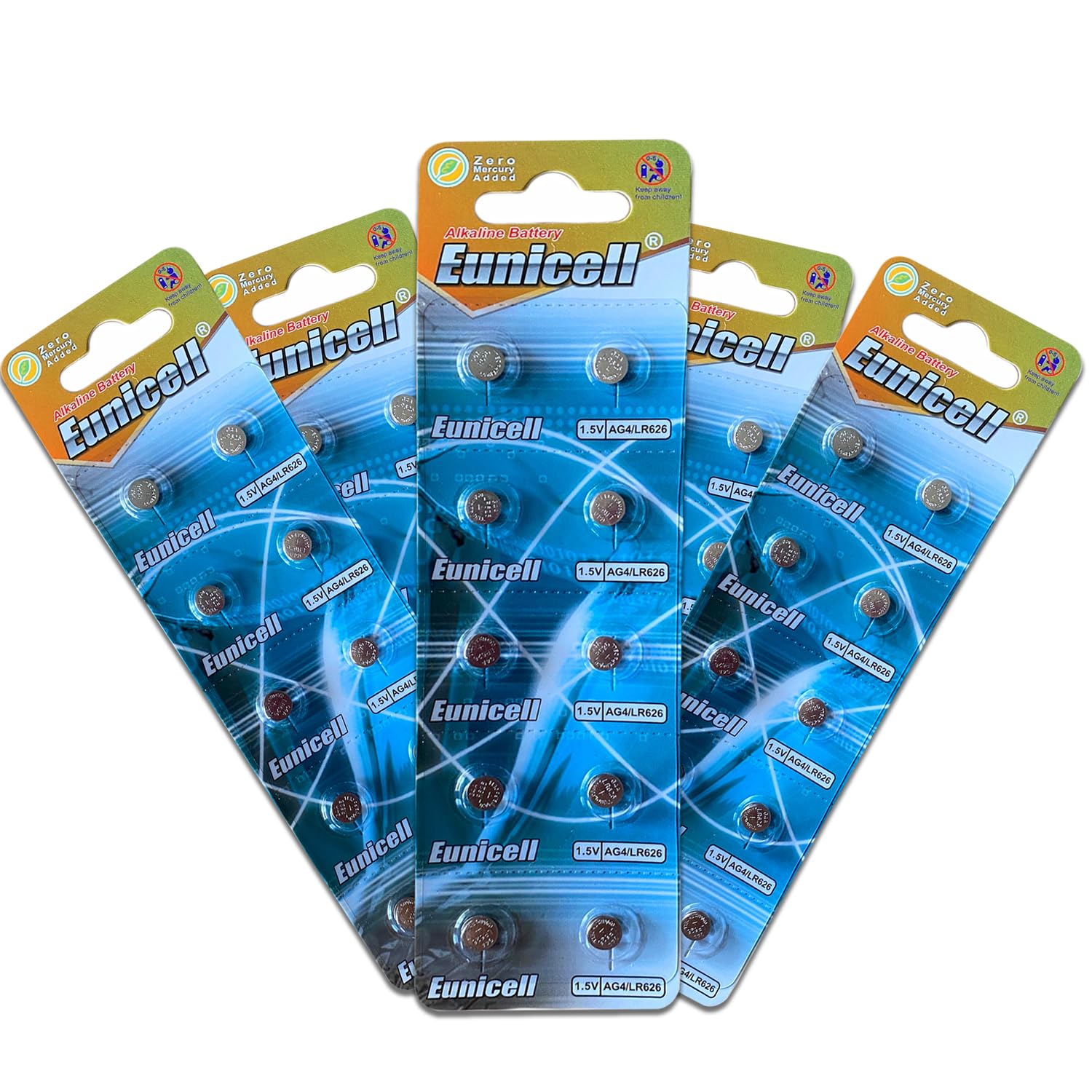 Pack of 10 - LR920/AG6 Eunicell 1.5V Button Coin Cell Alkaline Batteries - Suitable for use in LED lights, Digital Voice Recorders, Toys, Blood Glucose, Cholesterol Testing, Meters, Toys — view 12