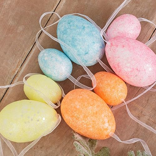 Vista 10 de Factory Direct Craft Juego de 20 huevos decorativos pastel surtidos para decoración de Pascua, baby shower y exhibiciones de primavera