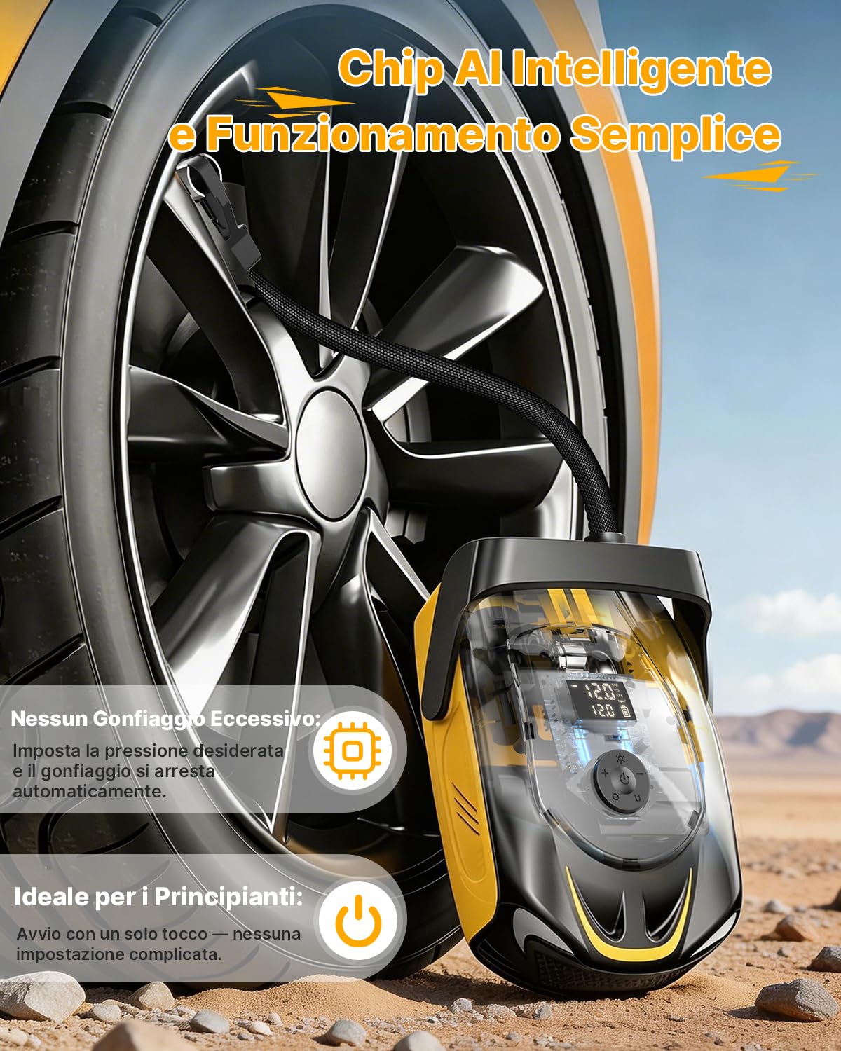 Pompa Elettrica per SUP 50 PSI, Pompa ad Aria Ricaricabile, con Gonfiaggio/Sgonfiaggio Intelligente e Luce LED, Ideale per Tavole SUP, Kayak, Moto, Palloni, Materassini Gonfiabili