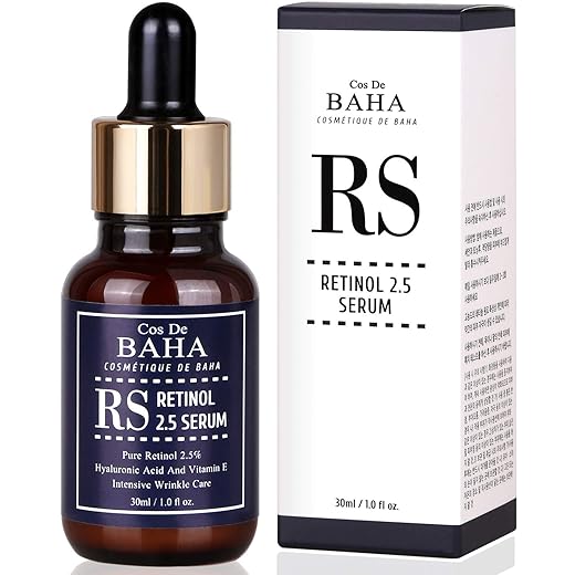 Retinol 2.5% Solution Facial Serum with Vitamin E - Facial Crepe Erase, Age Spot Remover, High Strength Solution for Face without a Prescription, 1 Fl Oz (30ml)