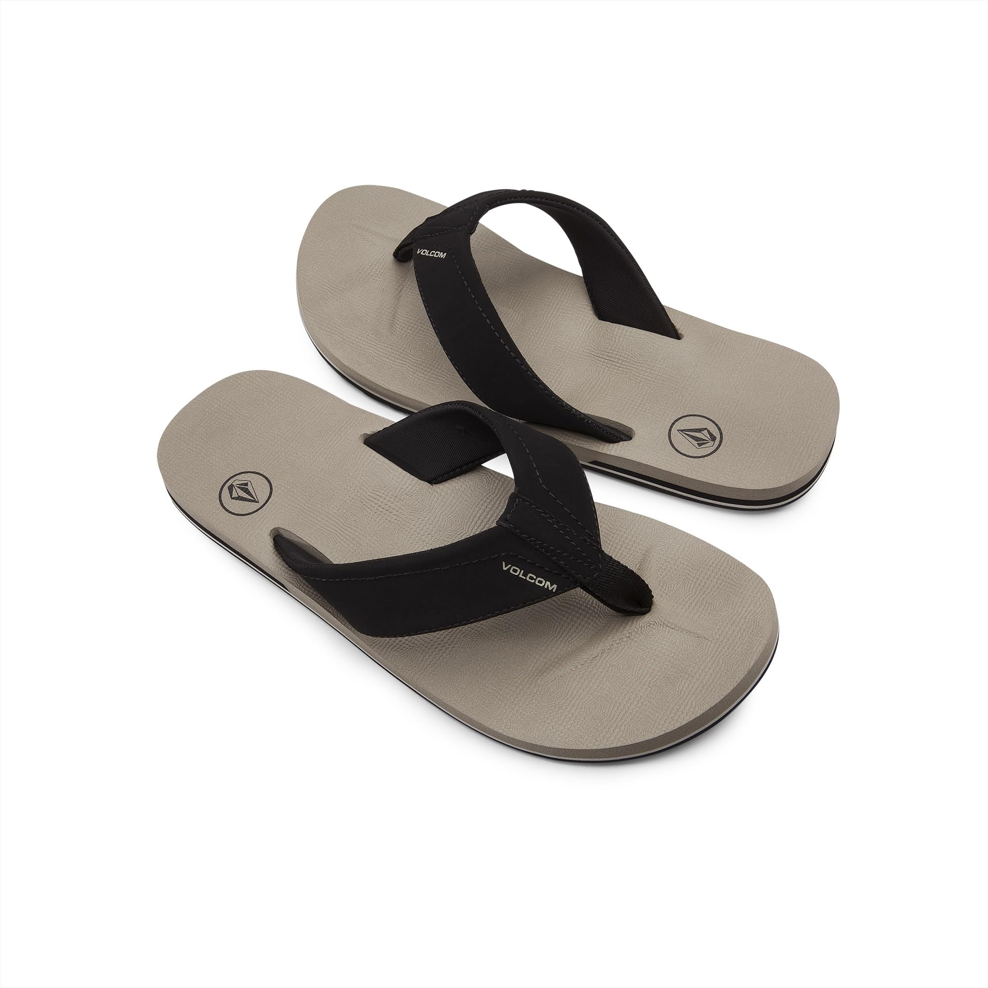 Volcom mens Victor Sandals – Water-friendly Flip Flops With Recliner Comfort Foam Footbed