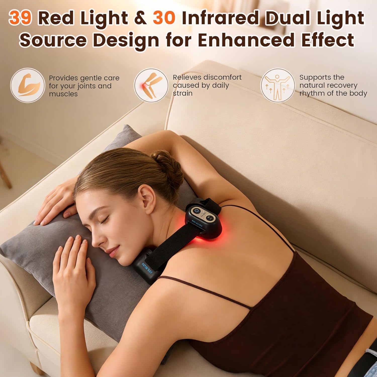 Red Light Therapy Device FLY-31-650nm Red Light & 850nm Infrared Light, Relieves The Pain for Wrists, Ankles, Knees and Other Joints - Portable Body Care Tool