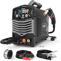 Sunstac SS-140M 140A 3-in-1 MIG Welder: Flux Core/Stick/Lift TIG, 110V Gasless IGBT Inverter, Synergic LCD Display, Beginner-Friendly