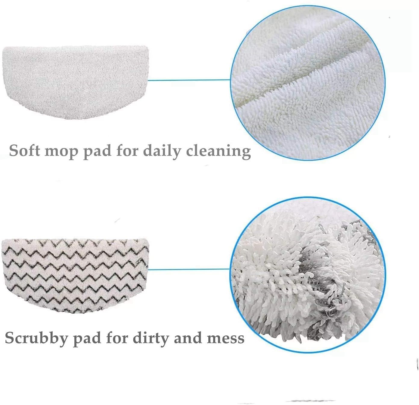 Meriton Washable Microfiber Mop Pads Replacement for Bissell Powerfresh 1940 Series Steam Mop (2 Packs)