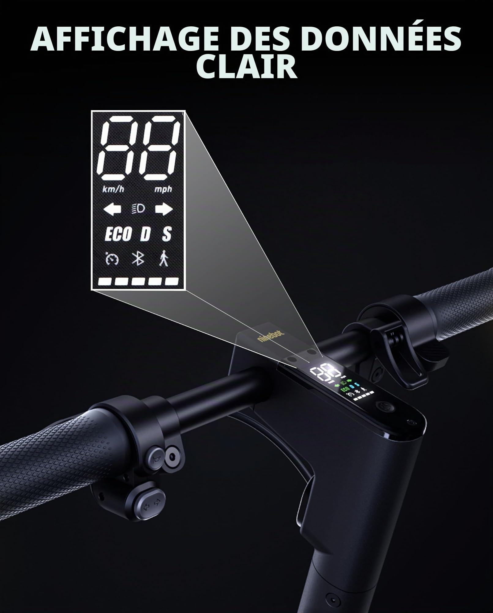 Tableau de Bord Scooter Compatible avec Segway Ninebot Max G2 G65 Max2 KickScooter Trottinette électrique Dashboard Accessoires d'origine