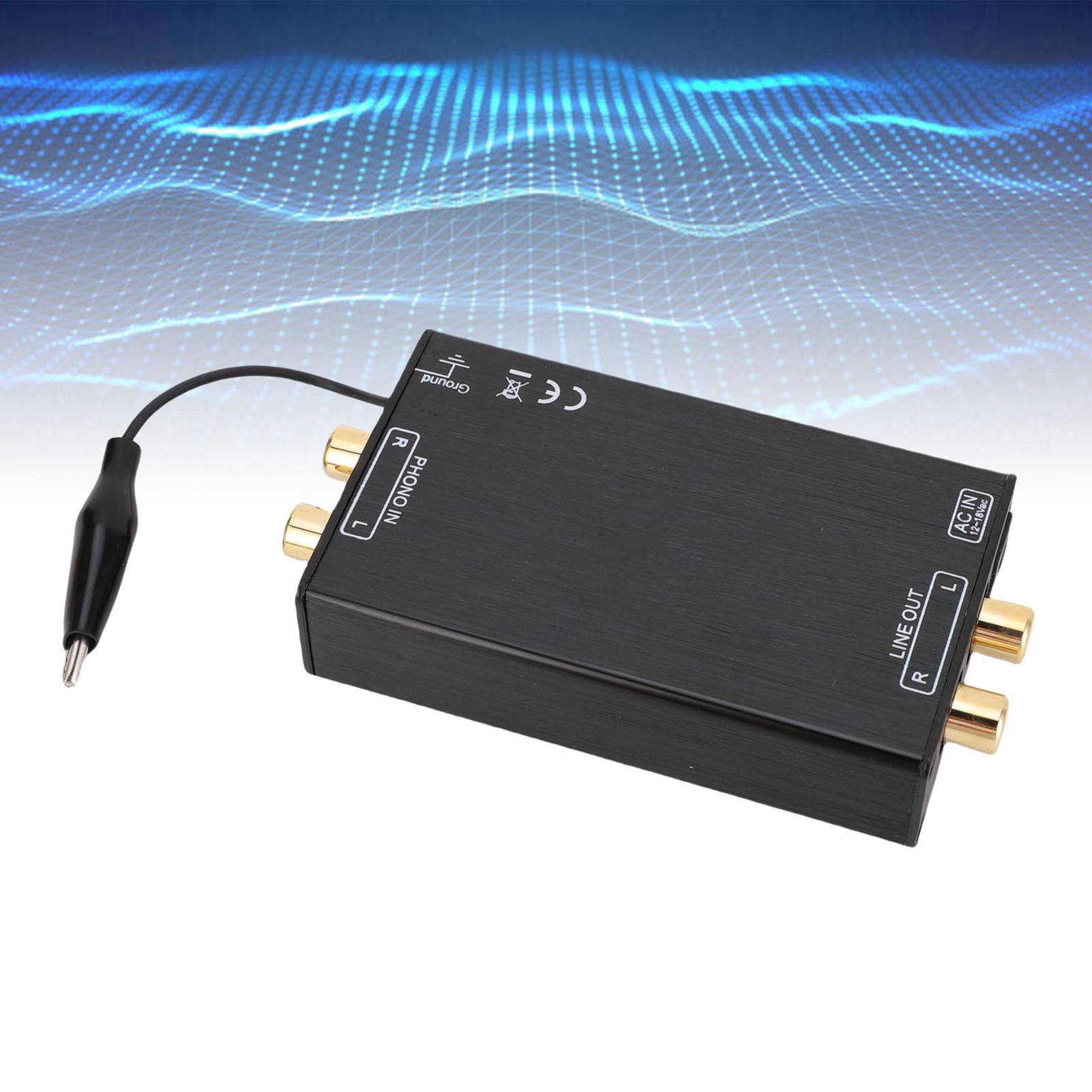 Preamplificador de Phono estéreo, Tocadiscos, Amplificador de Potencia AV con 2 interfaces de vídeo Compuesto, Entrada y Salida Ac230v