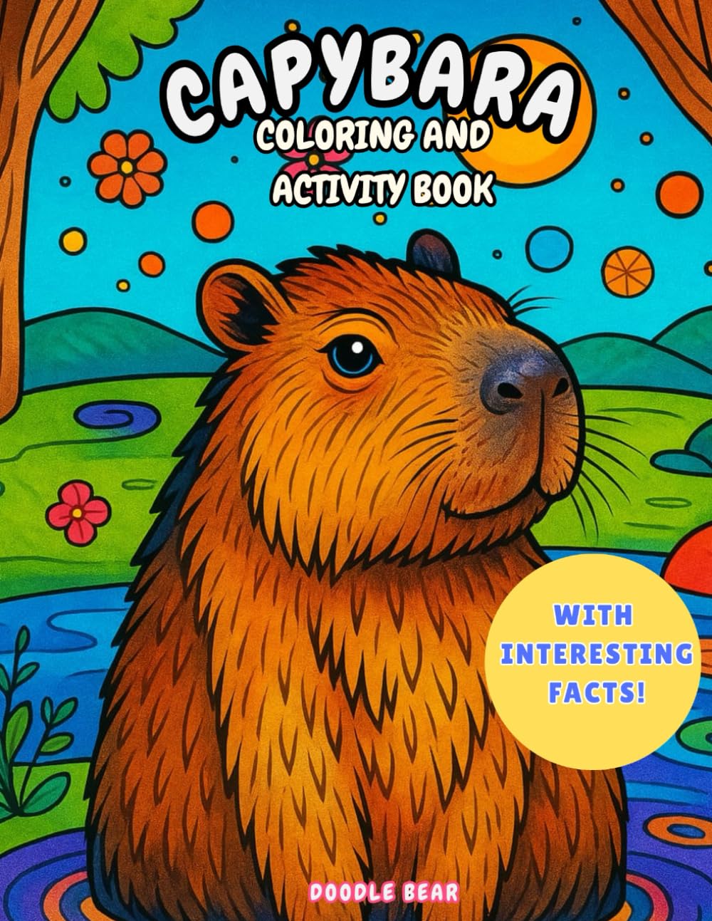 Capybara Coloring and Activity Book: Fun and educational with coloring and activities, 30 pages for kids age 6-10