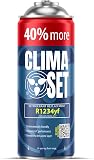 ClimaSet Recharge clim R1234yf + 3en1 gaz clim r1234yf - 2x235 g avec Tuyau, Manomètre et Adaptateur HP/LP - Climatisation - Climatiseur voiture - Recharge climatisation voiture - ECO - 5