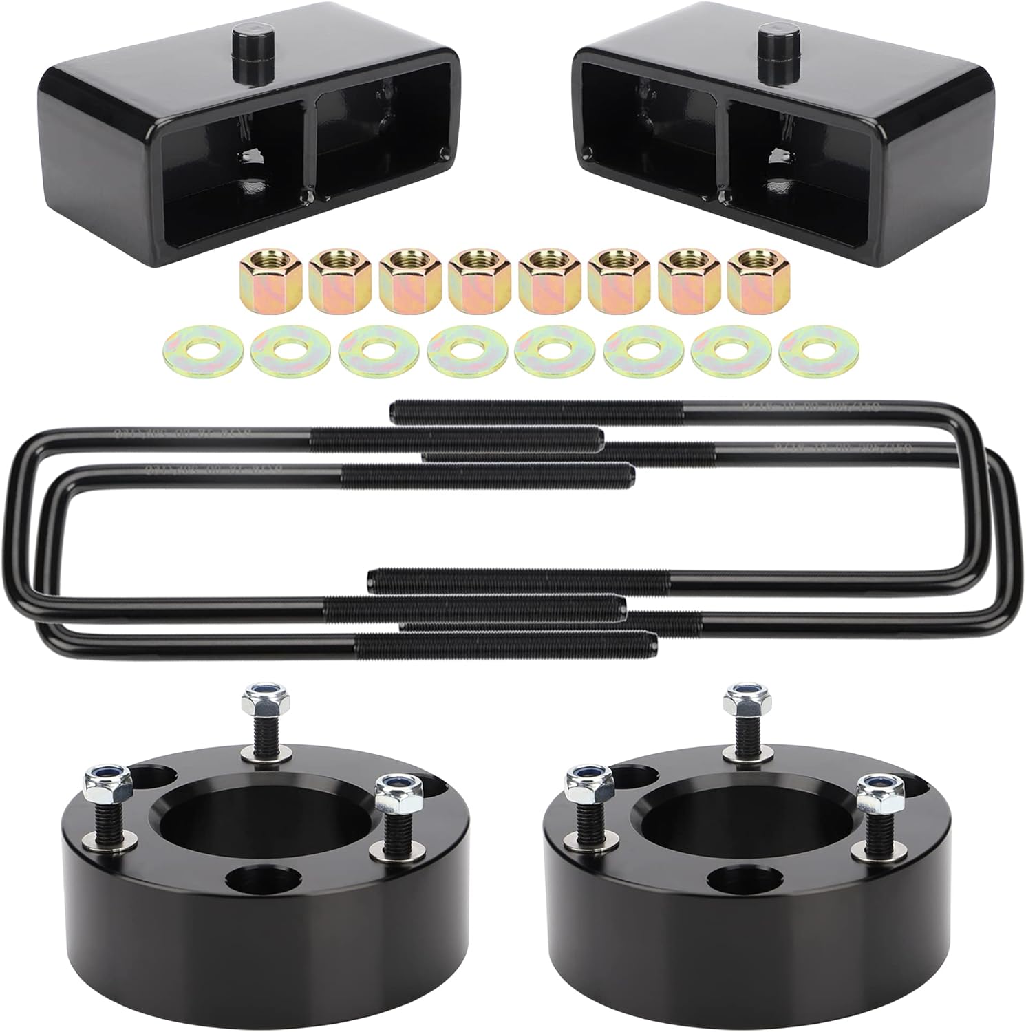 3" Front and 2" Rear Leveling Lift Kits for 2007-2023 Silverado 1500 / Sierra 1500, 3 inch Front and 2 inch Rear Strut Spacers Leveling Kit