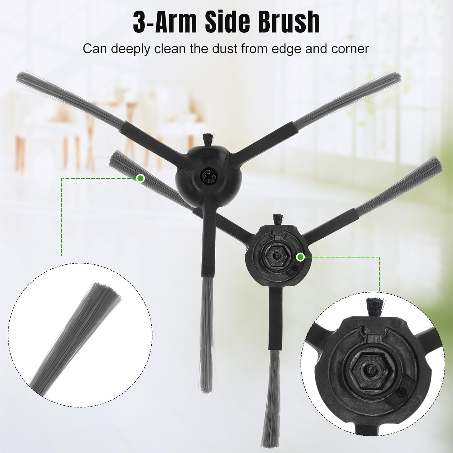 Chuancheng Accessories Parts Kits for Proscenic M7 Pro Robot Vacuum Cleaner, 1 Main Brush, 6 Side Brush, 5 HEPA Filter