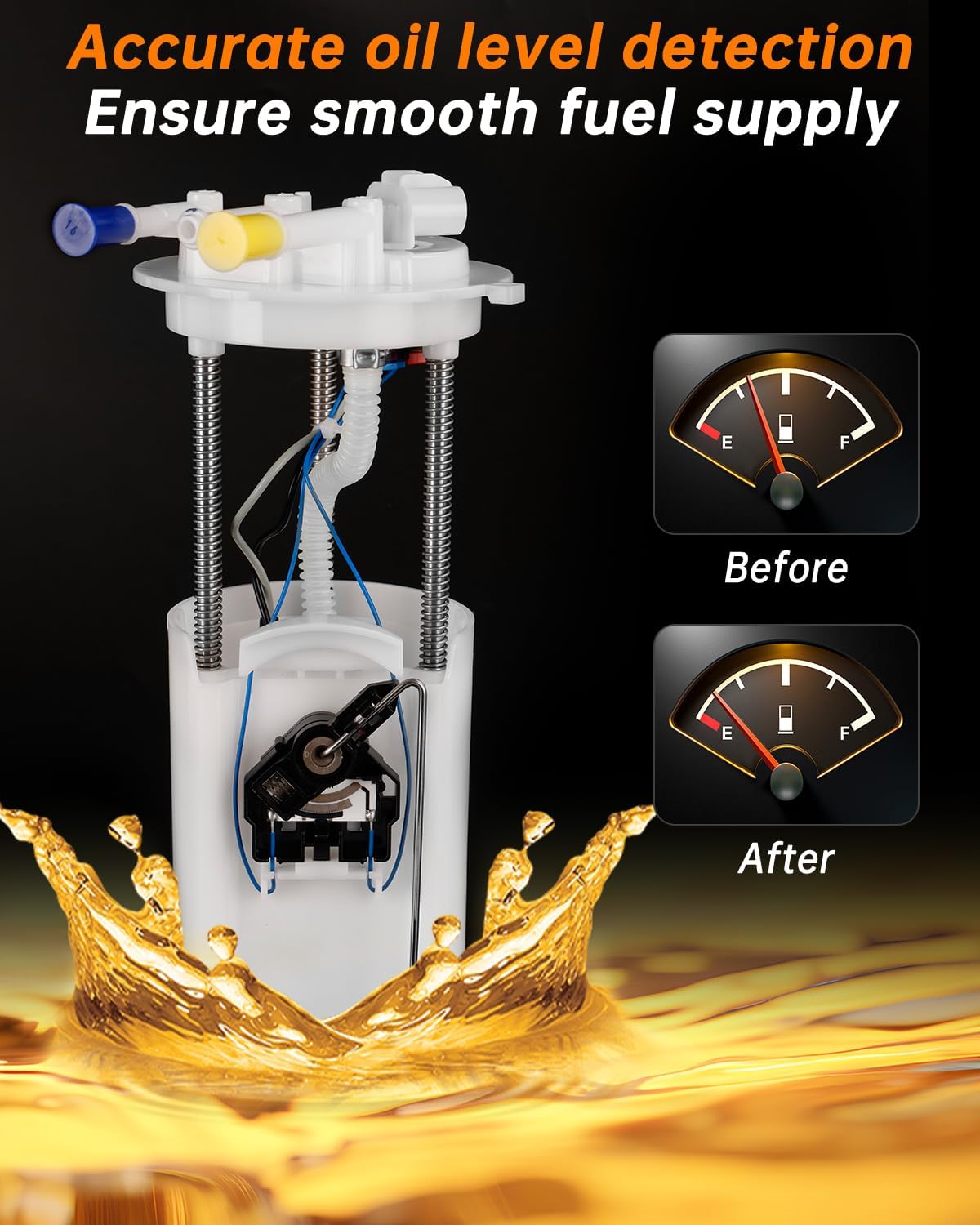 OKLPF Eletric Fuel Pump Assembly Compatible with 1998 1999 2000 GMC Yukon V8 5.7L,1998-2000 Chevy Tahoe V8 5.7L,1999 2000 Cadillac Escalade V8 5.7L Replace E3972M SP6149M