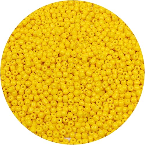 MIKIMIQI 2200 cuentas de semillas de vidrio a granel, cuentas de poni 60 de 0.157 pulgadas a granel para fabricación de joyas, cuentas espaciadoras