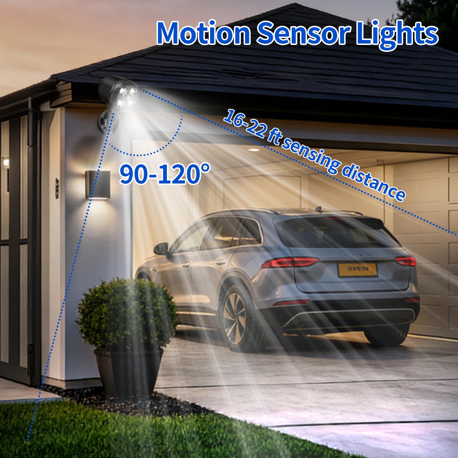 Snapklik.com : Ottymer Battery Operated Outdoor Motion Sensor Light ...