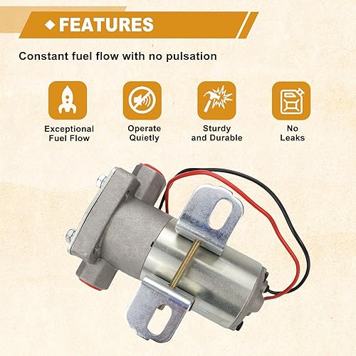 Miniatura 5 de USTAR Bomba de combustible eléctrica 97 GPH 7 PSI Sustituye 12-801-1 Uso Multifuncional Fácil de Instalar Confiable (97 GPH)