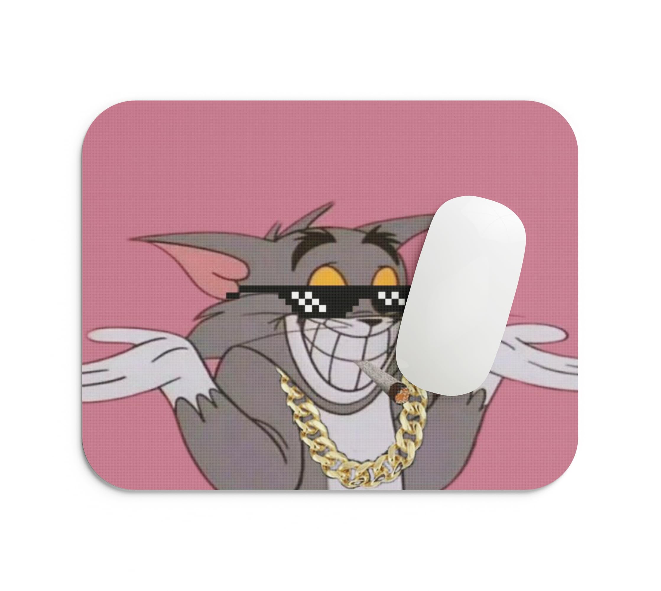 Radha Swami Studio Rubber Base Non-Slip Mouse Pad for Office, Gaming and Work from Home - VERCAT01 (Cat-05)