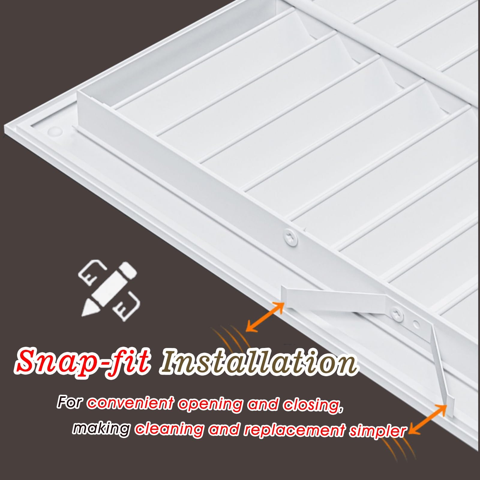 Tapa de ventilación con Rejilla para hastiales de armarios, cobertizos y áticos - Rejilla de Retorno de Aire de Cocina, Puerta de Acceso a fontanería (A 30x130cm/12x52in)
