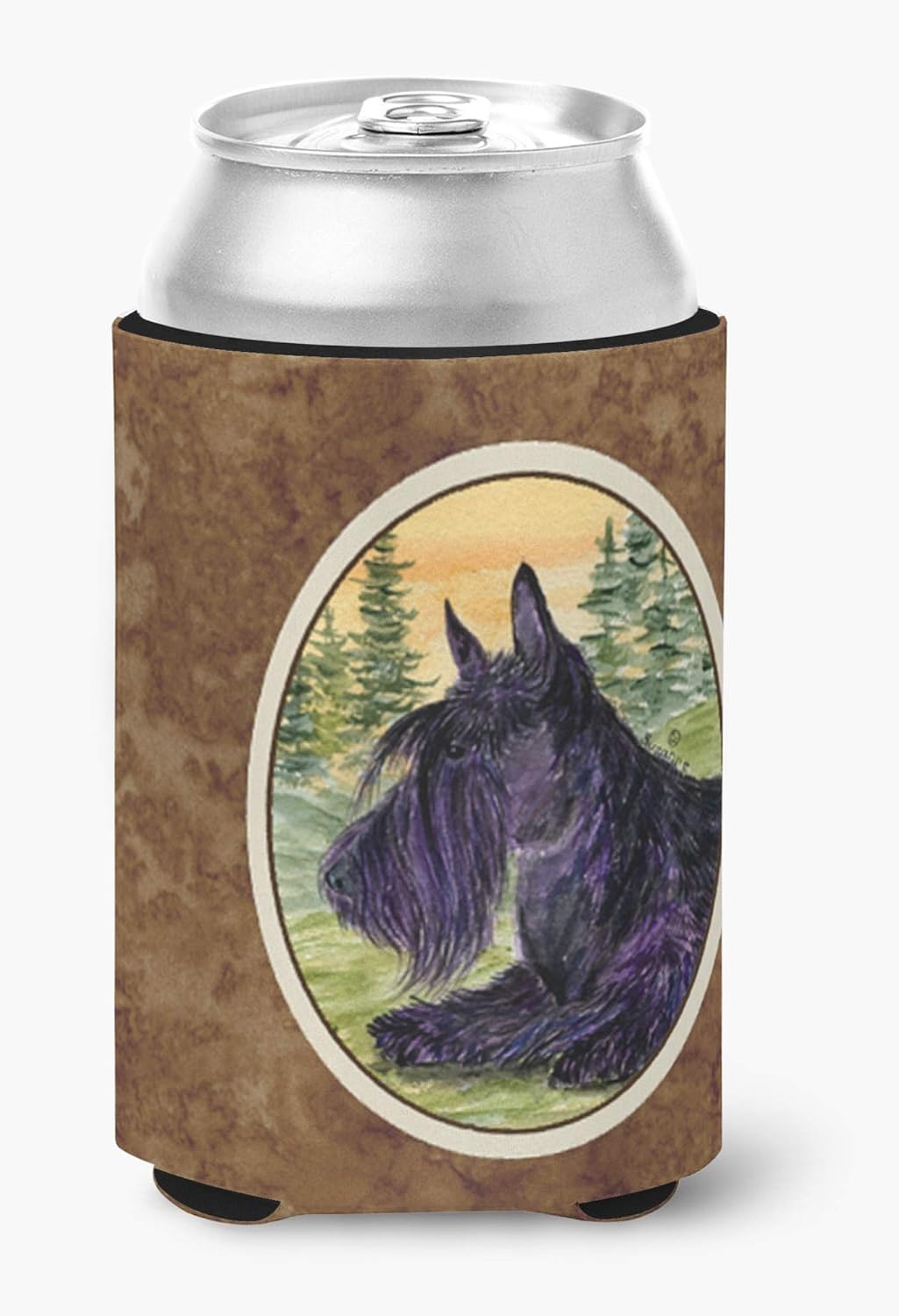 Caroline's Treasures SS8511CC Scottish Terrier Can or Bottle Hugger Cooler Washable Drink Sleeve Collapsible Beverage Insulated Holder, Can Hugger, Multicolor