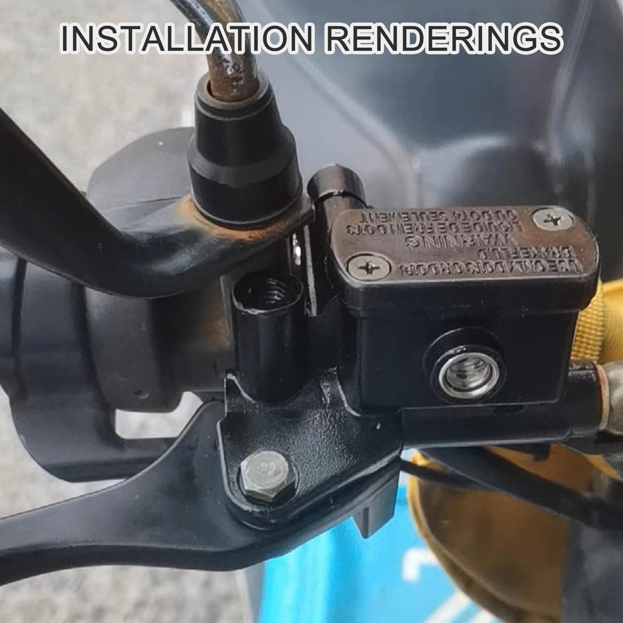 GOOFIT Pompa Freno Destro Moto de Disco Scooter Idraulico Sostituzione per 50cc 70cc 90cc 110cc 125cc 150cc 200cc 250cc ATV Quad Go Kart Pit Bike Nero