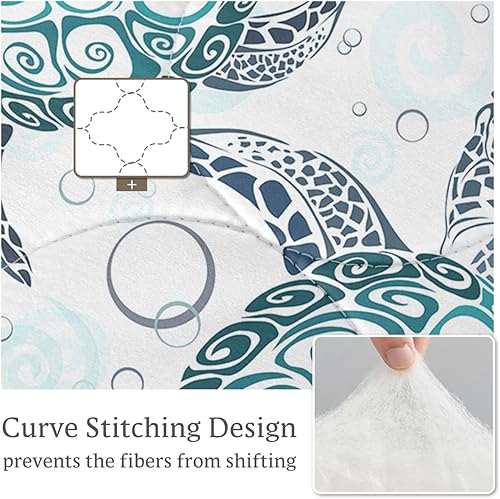 Miniatura 5 de Sleepwish - Juego de edredón con estampado de tortuga, juego de cubrecamas de tortuga hawaiana tamaño Queen en 3D, edredón de playa lindo para cama