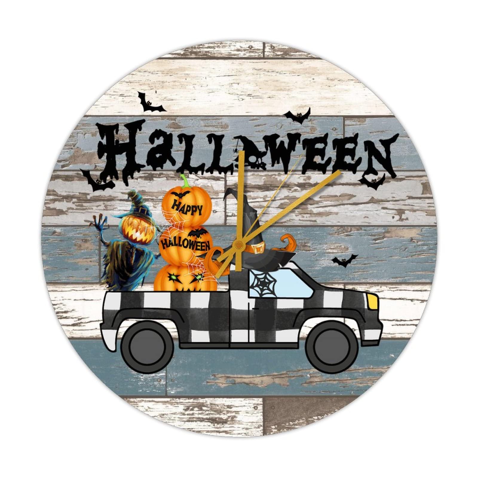 Horloge citrouille d'Halloween silencieuse pour éliminer le tic-tac stressant